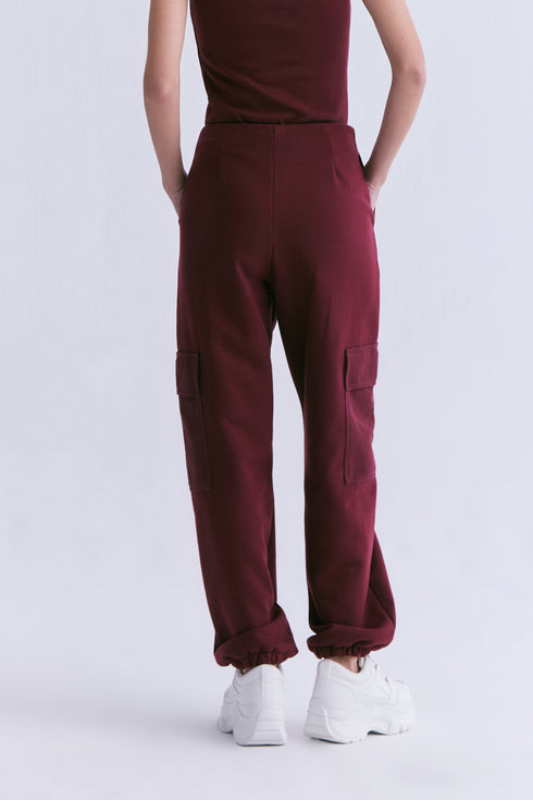 CALÇA ALFAIATARIA CARGO VINHO